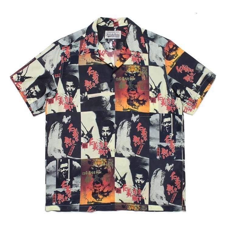 GUILTYPARTIES TIGER collaboration graffiti Hawaii WACKO MARIA short sleeved floral shirt for men