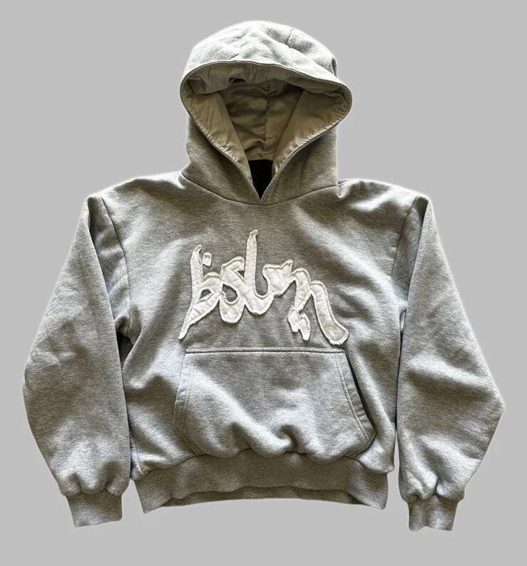 Fashionable 3D digital letter printed hooded loose hoodie American trend unisex set