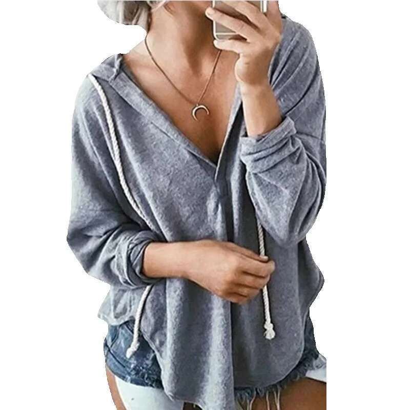 Autumn Sweatshirt Women's Hoodie Long Sleeve Solid Casual Hoodies Sweatshirts Sexy Pullover Y11349