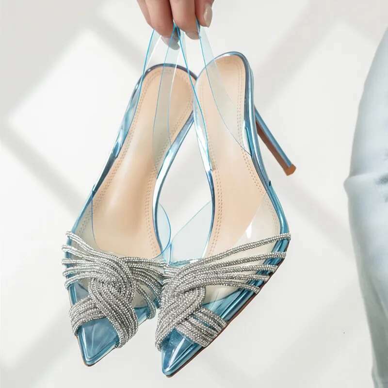 Thin Brand 10cm High heels Women Fashion Transparent PVC Rhie Sgbacks Gladiator Sandals Summer Party Prom Shoes