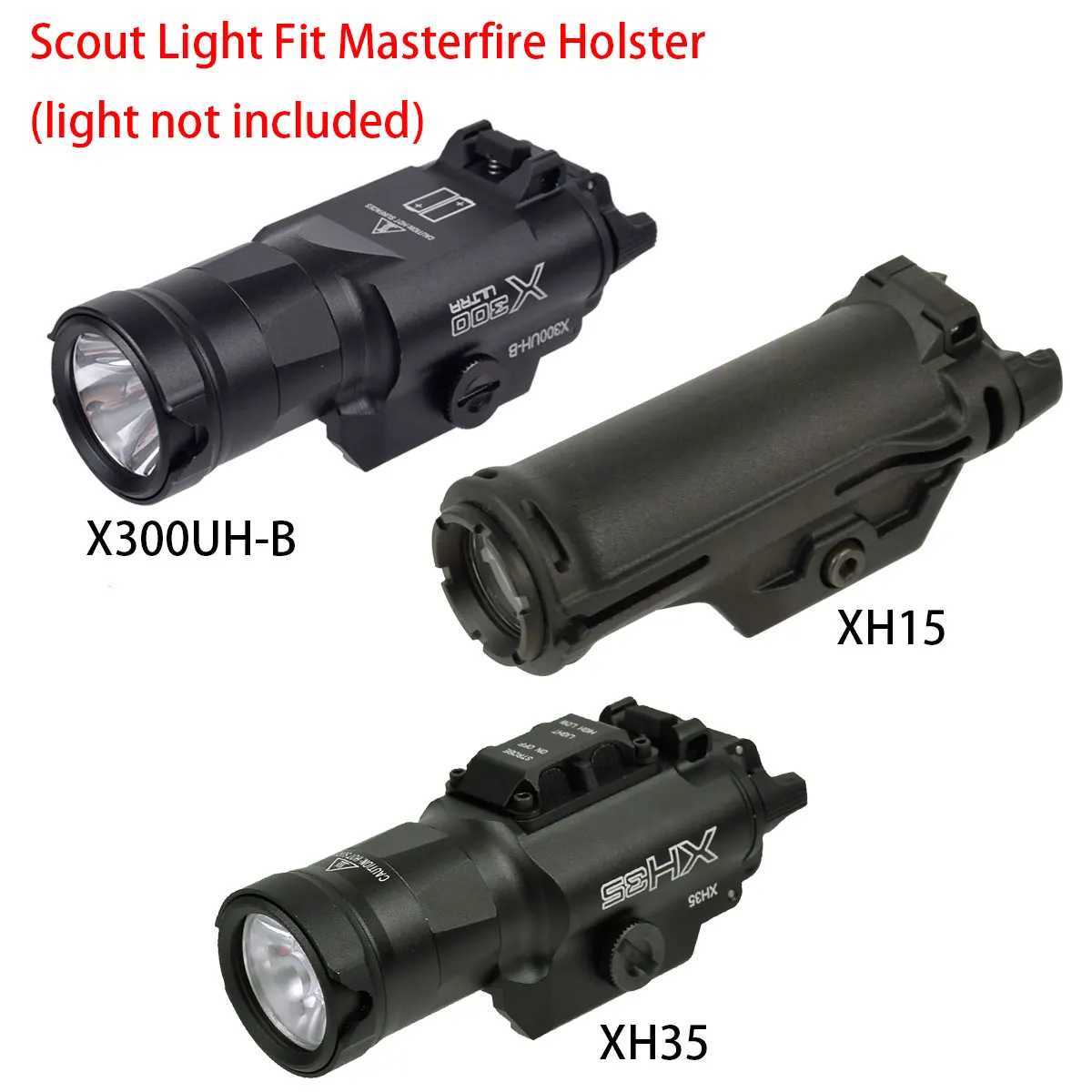 Masterfire Holster Adapter Tactical Weapon Hunting Pistol Rapid Deploy Fire Stored XH15 XH35 X300UH-B Scout LightXJ250303
