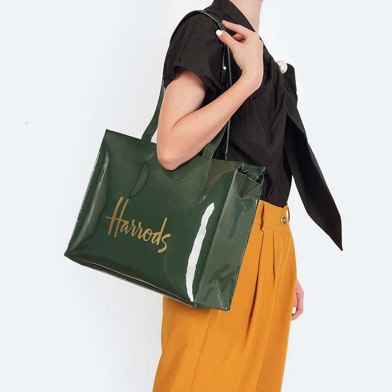 Fashion Style Jelly Handbag for Women Eco Friendly Flower Tote Shopping Bag Reusable Waterproof PVC Shoulder Shopper Bag 250303