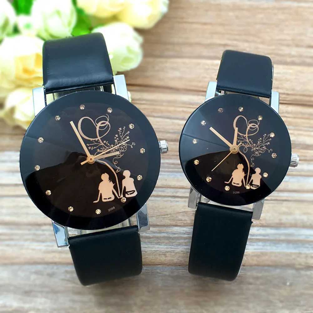 Womens fashion trend simple leather bracelets quartz watches romantic Valentines Day gifts for couplesXJ250304