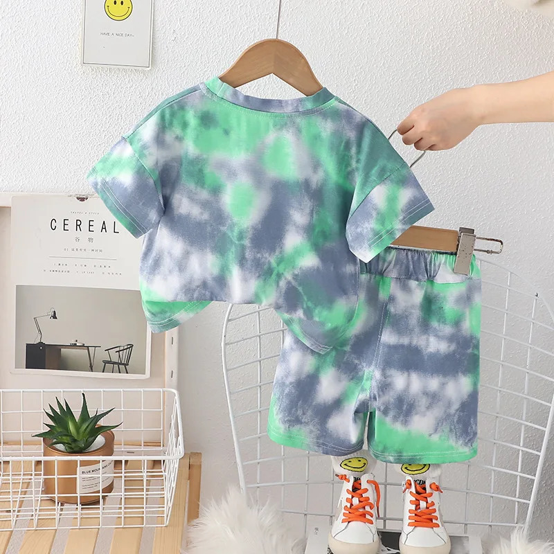 Toddler Summer Boutique Outfits for Kids Baby 9 To 12 Months Short Sleeve T-shirts and Shorts Girls and Boys Infant Clothes 250304