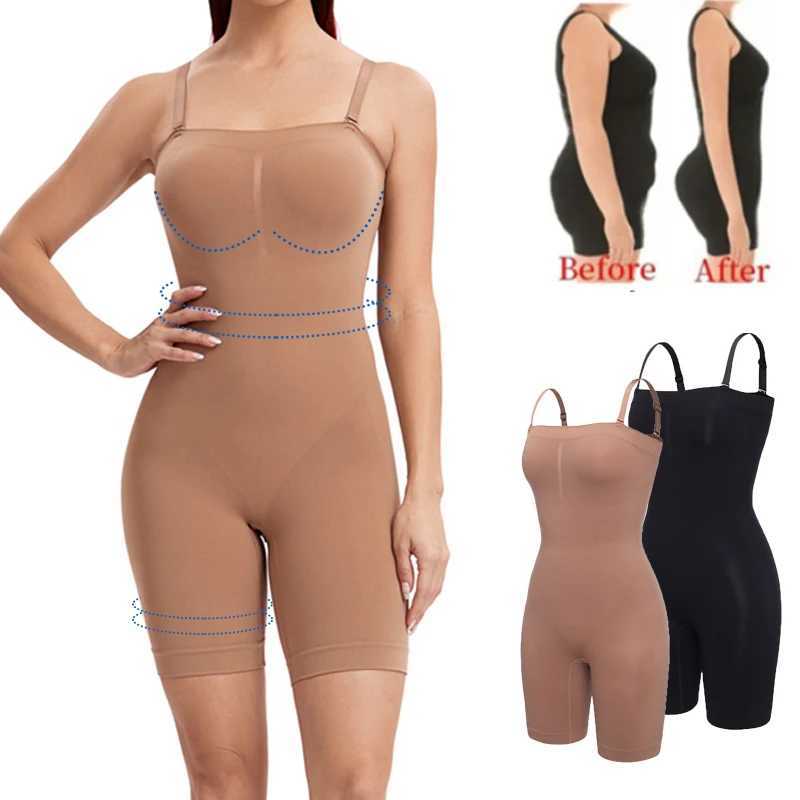 Seamless Bodysuit Women Shapewear Butt Lifting Tummy Sheath Thigh Slimmer Over Bust Compression Body Shaper Postpartum UnderwearXJ250304