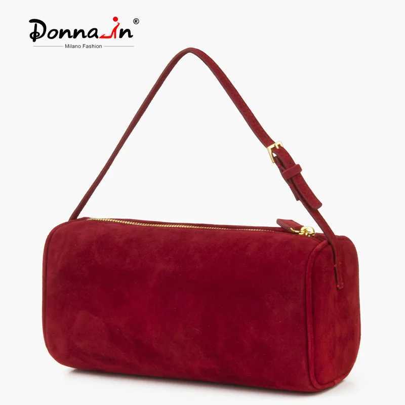 Womens Suede Leather Small Handbag Fashion Red Genuine Sheepskin Shoulder Crossbody Bag Z250303