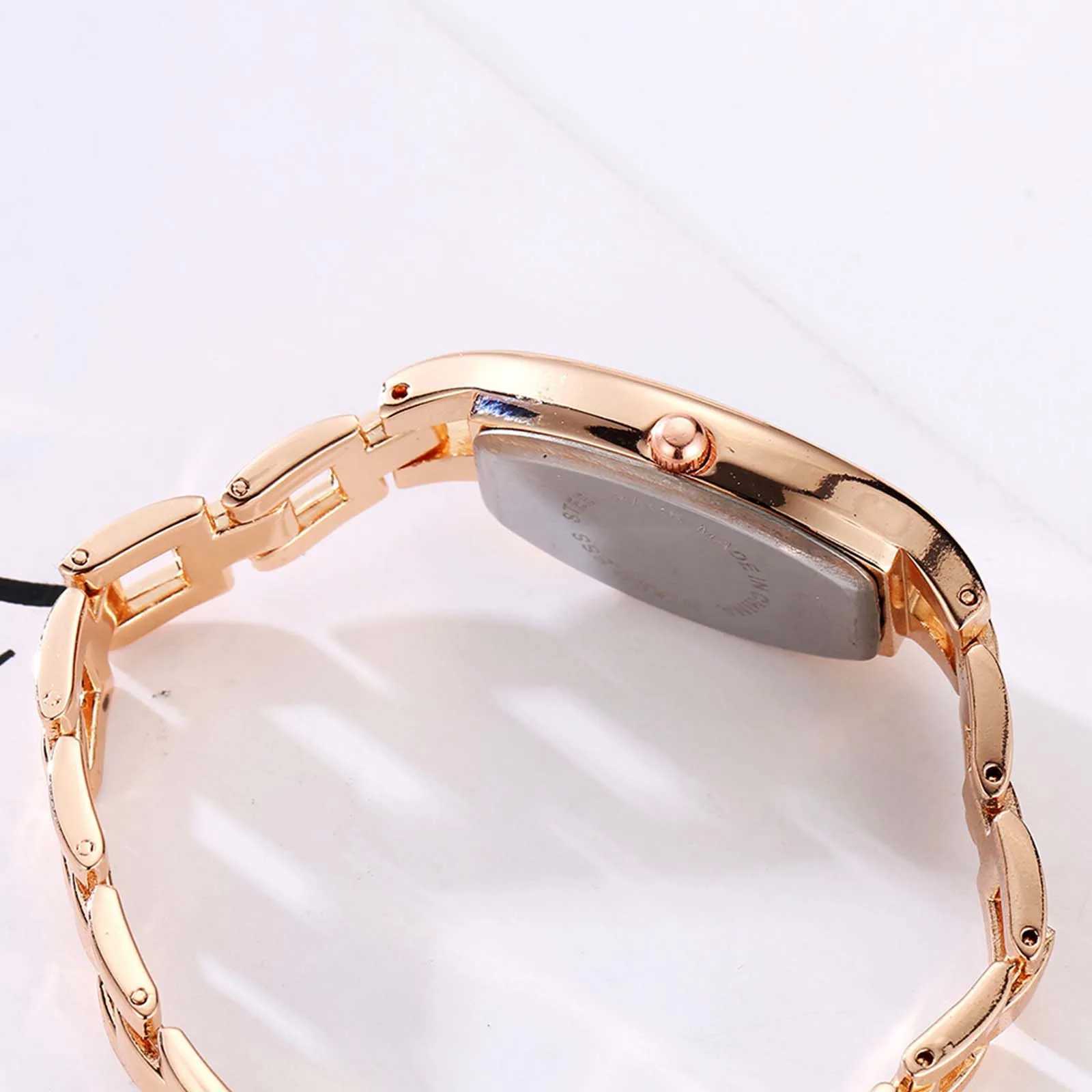 Retro Quartz Ladies Elegant Studed With Diamond Fashion Luxury Steel Belt Wrist Beautiful Gifts Casual iceXJ250304