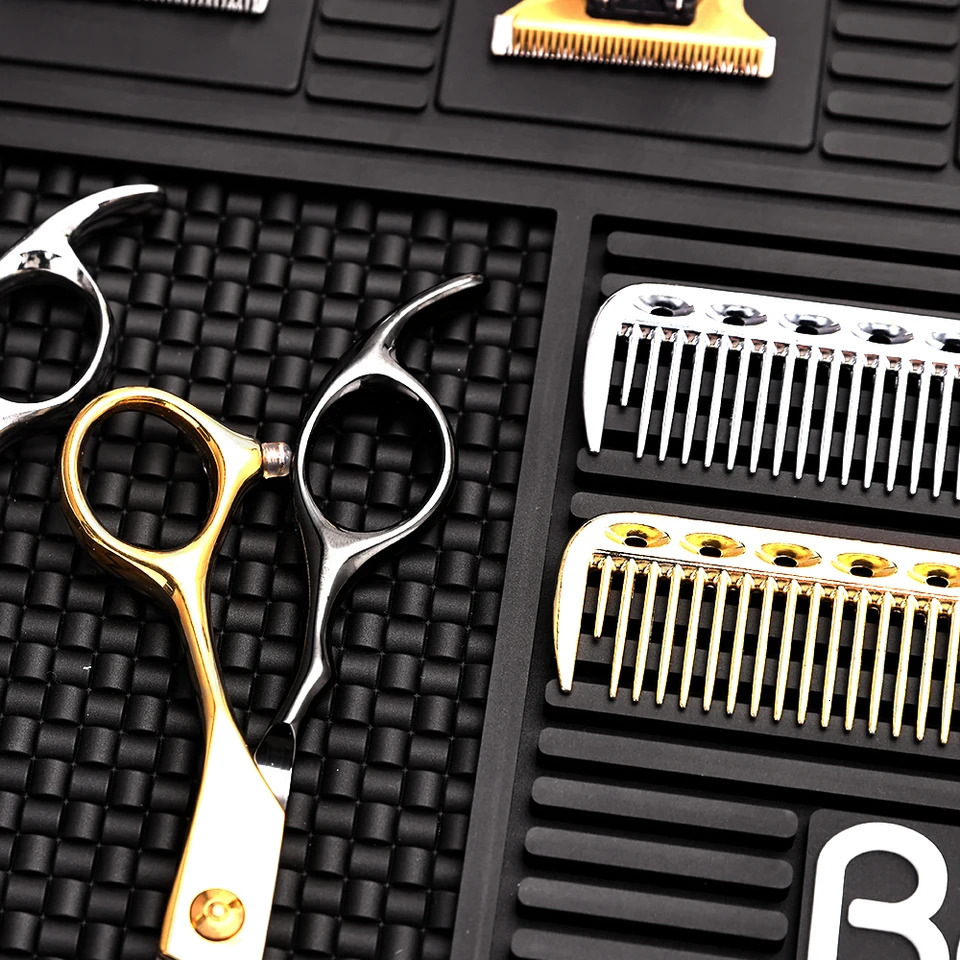 Barber Magnetic Tray Hairdressing Antiskid Silicone Storage Mat Salon Table CushionTray NonSlip Heat Resistant Pad 250304