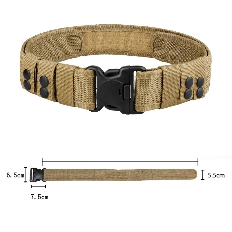 Military Tactical Belt for Men Compat Outdoor Hunting Hiking 5cm Wide Heavy Duty Quick Release Buckle Nylon Canvas Webbing Belts 250227