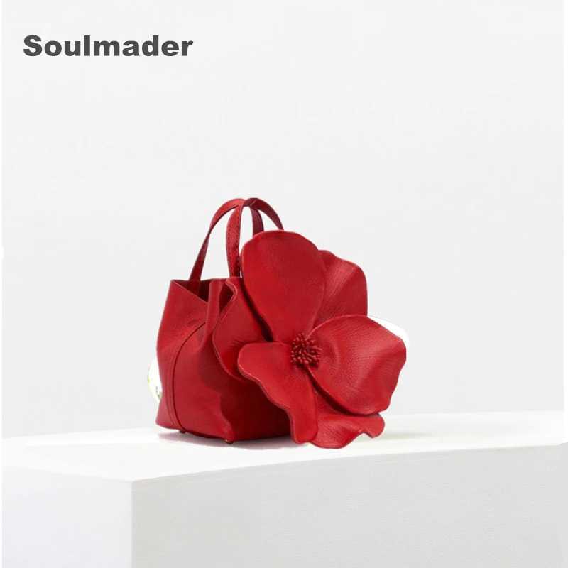 Flower bucket bag women designer tote shoulder bag women baby pink gold black red luxury wedding party purse wholesale Z250303