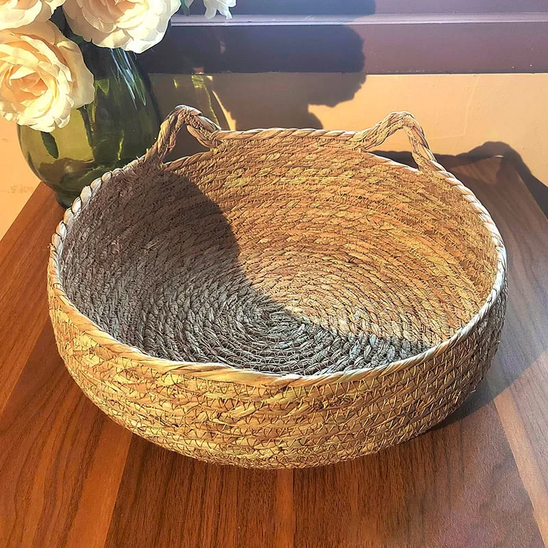 Handmade rattan woven cat litter, removable mat, Washable, neat, universal, seasonal, warm, pet store, accessories, 4 seasons,