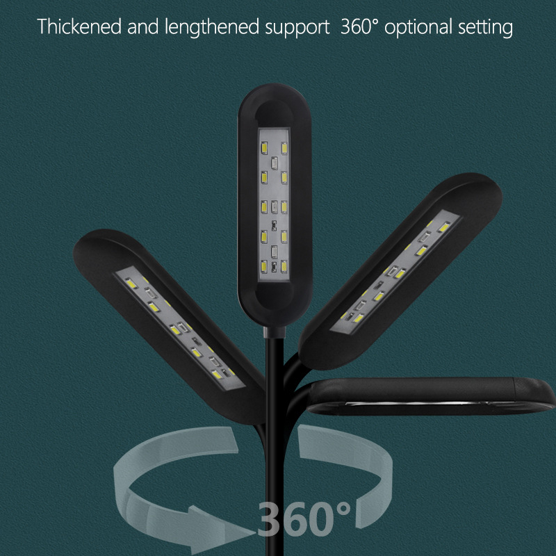 LED USB Aquarium Light Timing Full Spectrum Fish Tank Plants Light High Color Rendering Rotatable Landscape Clip-on Lamps
