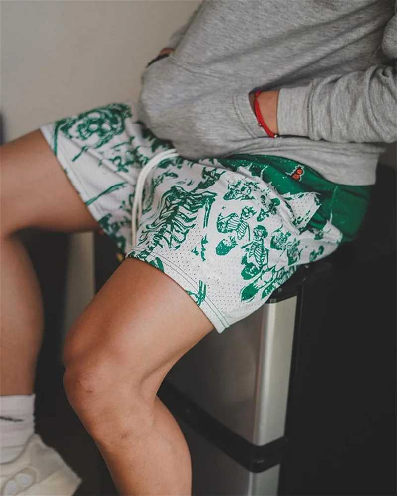 NEW Summer Gym Casual Short Pants Men basketball Fitness Shorts Running Jogger mesh men sweatpants Workout Beach sports shortsT250304