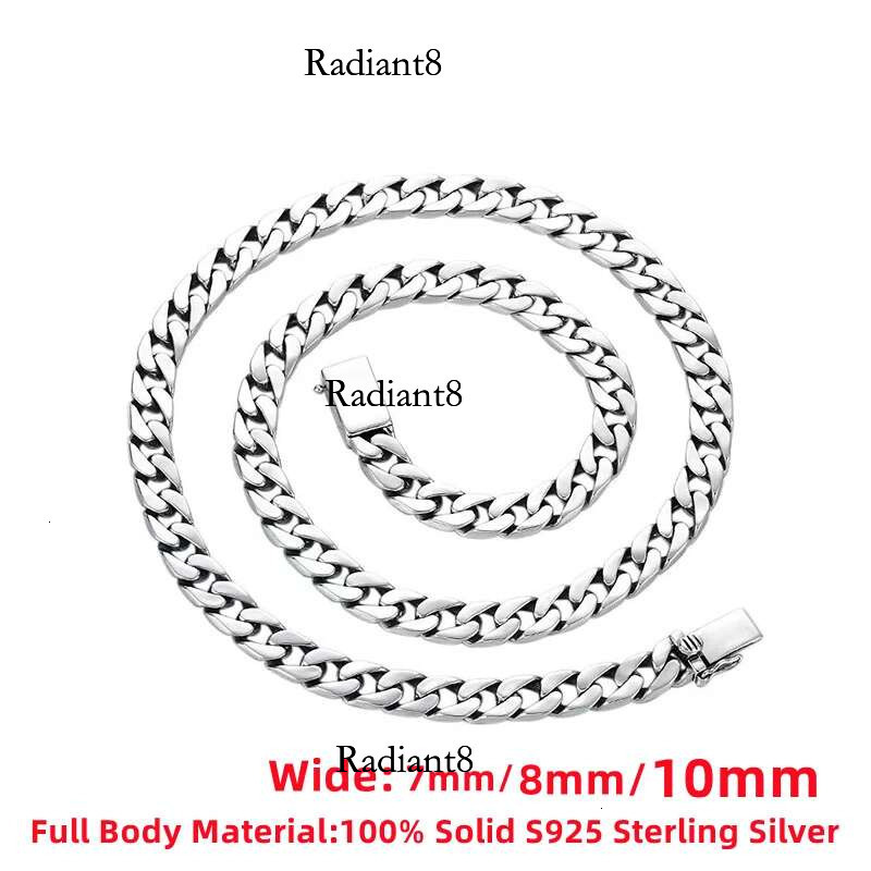 Chains Original Certified Cuban Chain Authentic Solid Sier Necklace