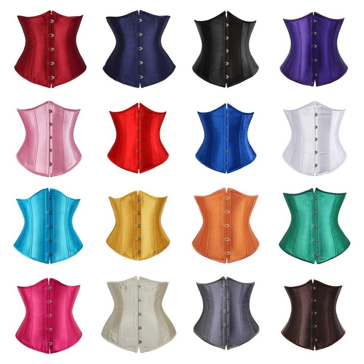 Corset Tops for Women Lace Up Bustier Waist Trainer Underbust Vintage Valentines Corsets Renaissance Steampunk Halloween ComeXJ250304