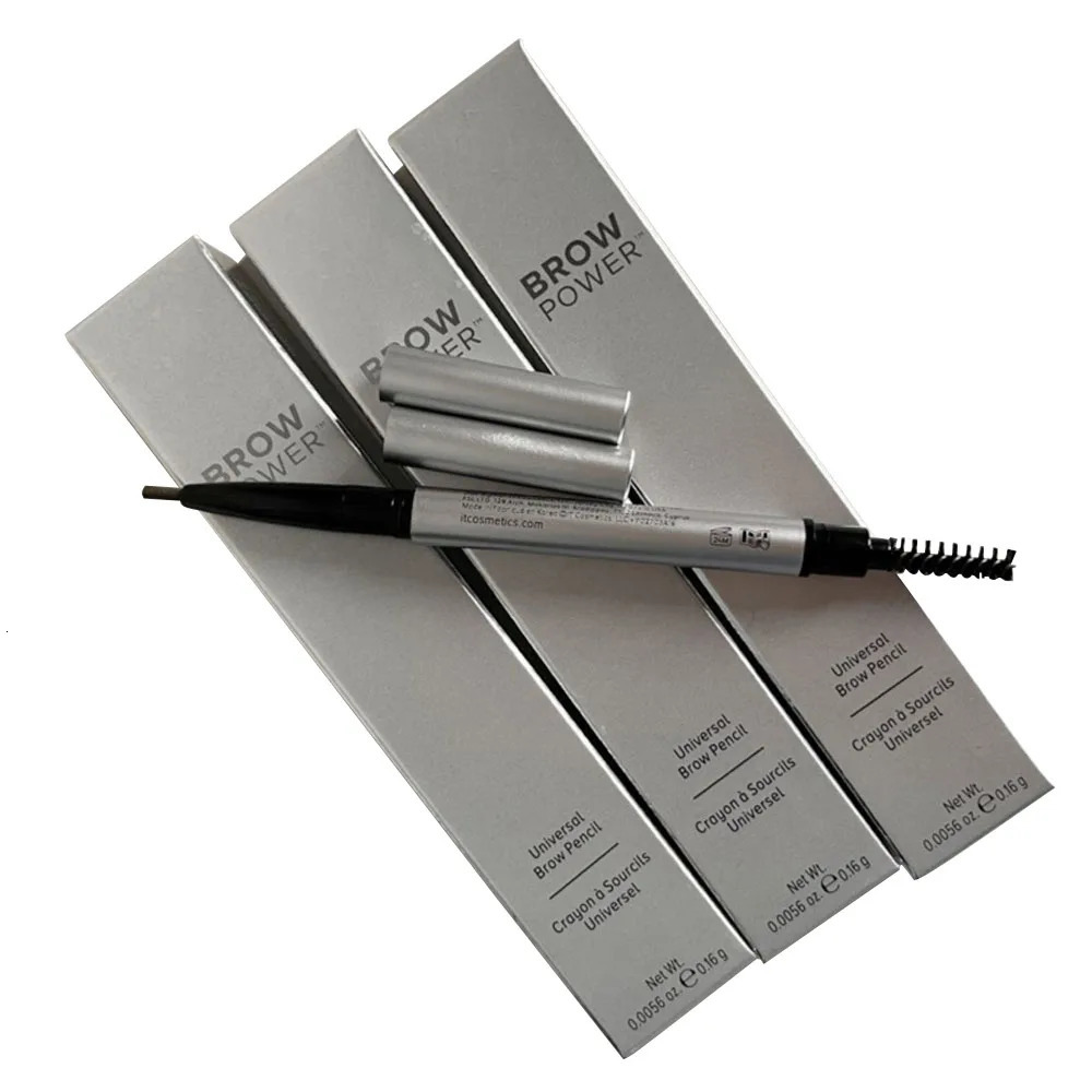 12Pcs/Lot Double Eyebrow Pencil Brow Power Brown Unlversal Brow Pencil 0.16g with Brush 250222