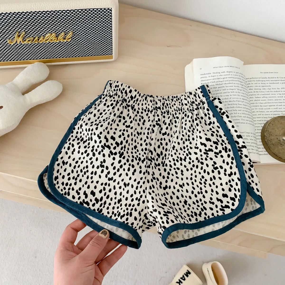 Children Summer Shorts Baby Clothes Fashion Girl Kid Leopard Print Short Wide Leg Pants Boy Kid Cotton Casual Beach Trousers 250304