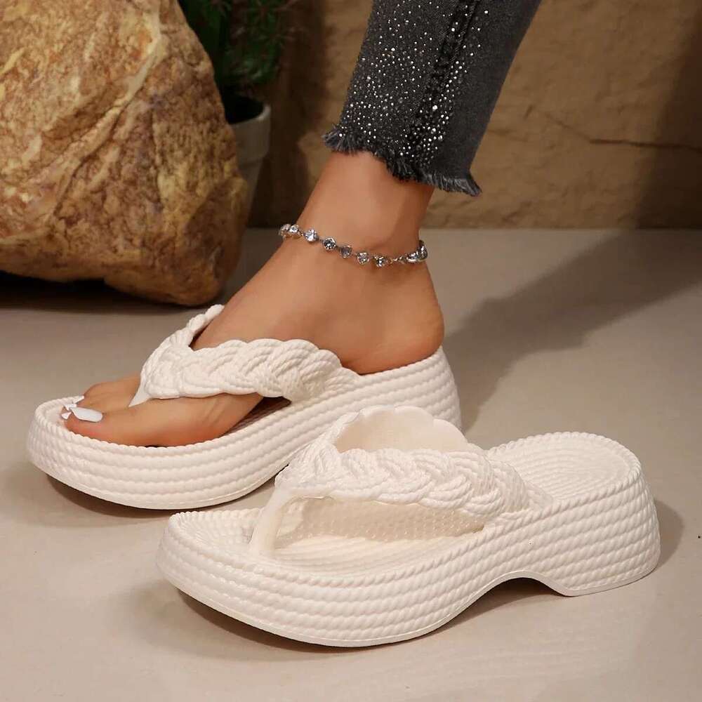 Platform Wedges Slippers Flip ps Summer Casual Cozy Slides Women Designer Beach Dress Sandal Fashion Sport Ladies Shoes