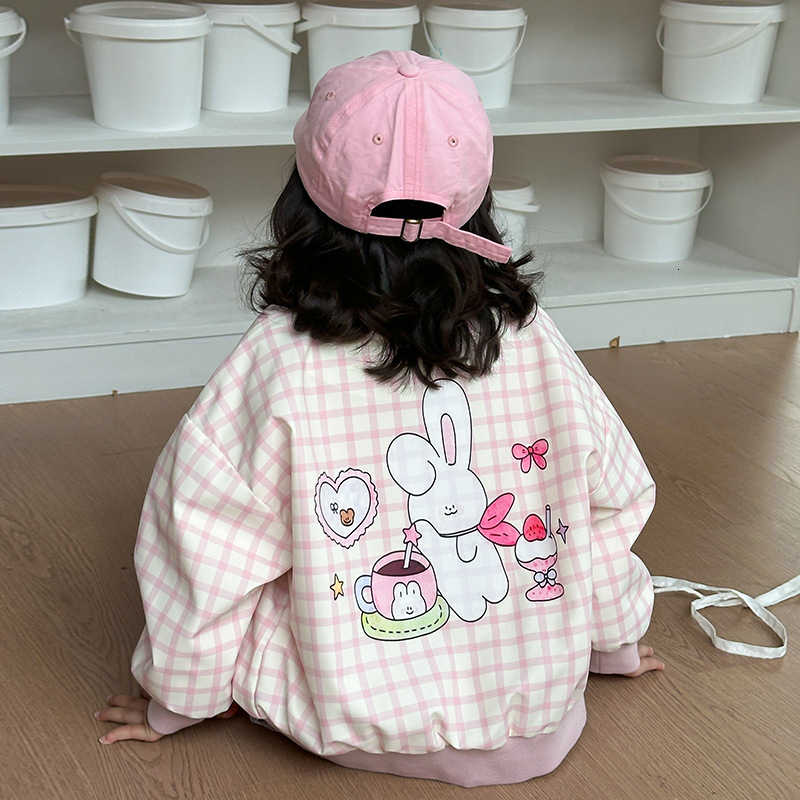 Ddmyshoesvip Zhili Clothing New Product Spring Girls Coat Checkered Baseball Jacket Children S Cover