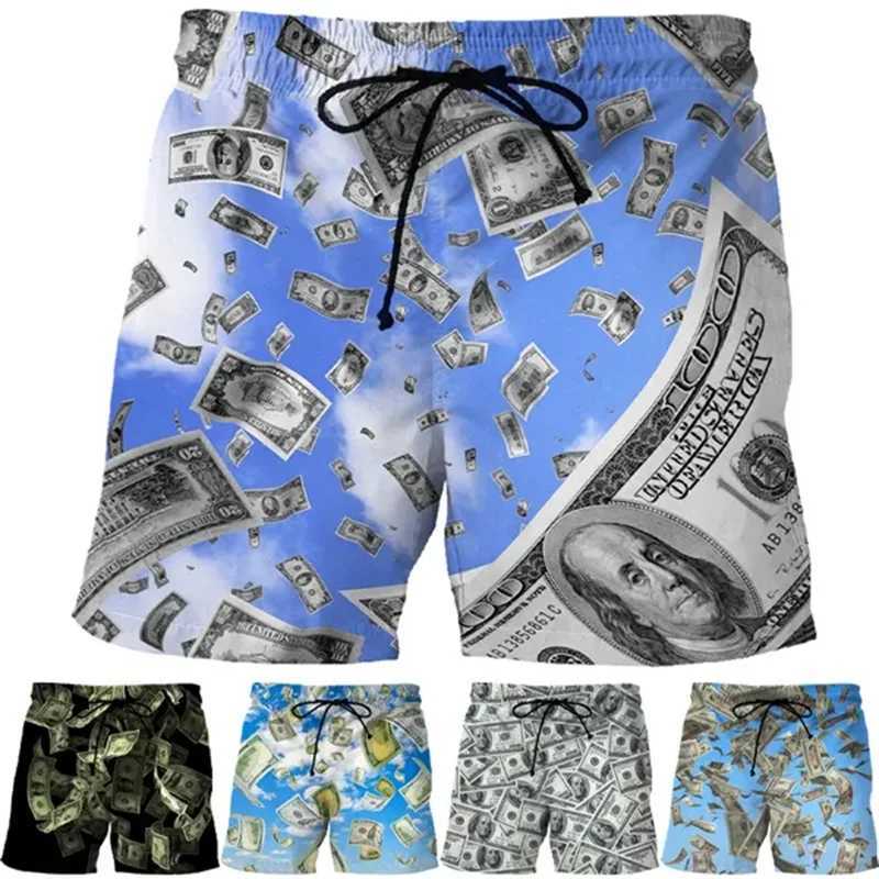 Funny 3d Printed Dollar Beach Shorts For Men Kids Summer Personalized Fashion Swim Trunks Cool Street Short Pants Women ClothingT250304