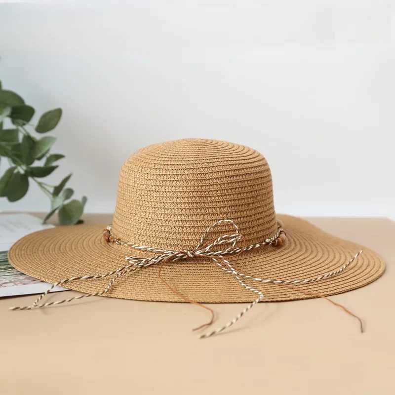 Summer Shell Str Hat Beach Korean Seaside Large Brim Outdoor Sun Protection Sun Hat Bohemia Vacation Foldable Str HatXJ250304