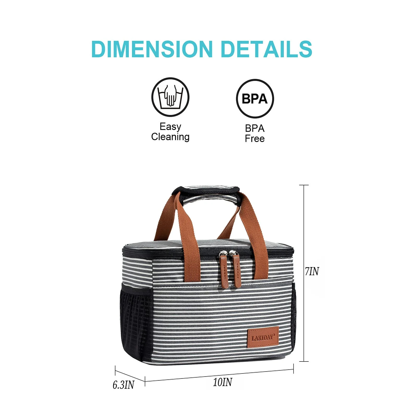 Portable Cooler Bag Picnic Lunch Bag Container Basket Drink Food Delivery Bag Thermal Insulated Lunch Box Work Camping Travel 250228
