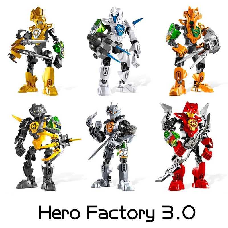 Hero Factory Star Warrior Bionicle Building Blocks Furno Evo Combined Robot Mech Model Bricks Toys For Children Christmas GiftsT250304