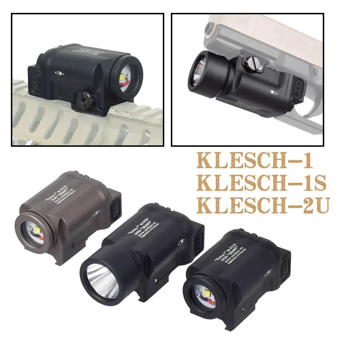 D Powerful Flashlight Zenitco AK-SD Tactical Metal KSCH 2U Weapon Light Fit 20mm Rail With Switch Hunting Gun LightXJ250303