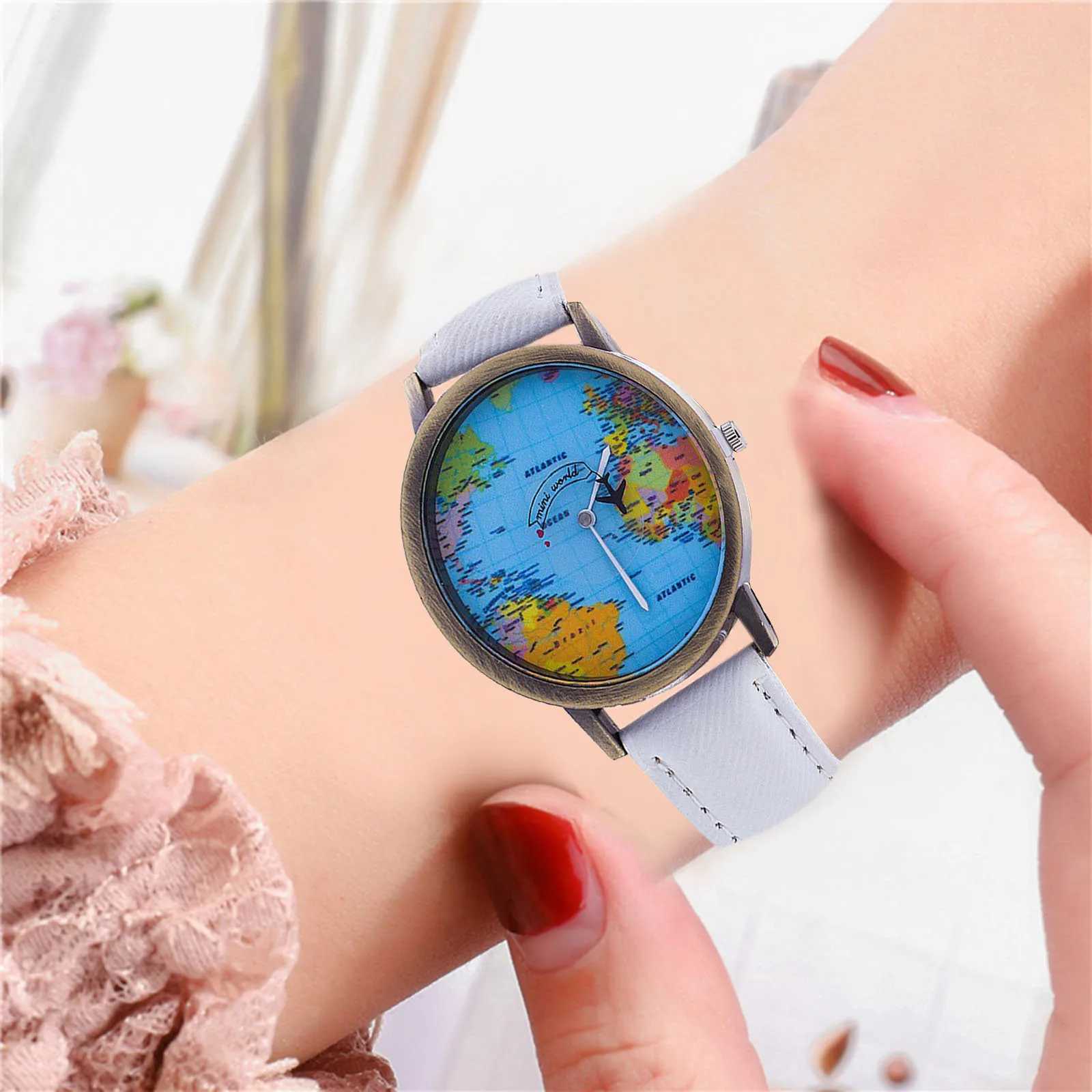 Men Women Quartz Wristbands Fashion Retro Belt Quartz Creative Airplane Second Hand M Unisex Watch 2023XJ250304