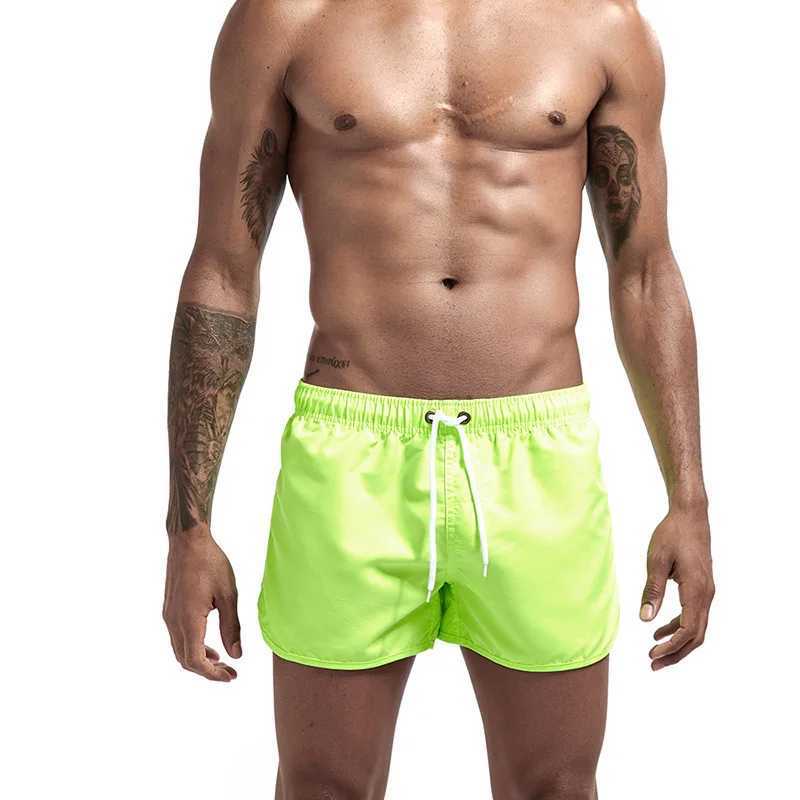 New Mens Shorts Summer Beach Pants Slim Fit Ultra Thin Quick Drying Casual Solid Color Sports ShortsT250304