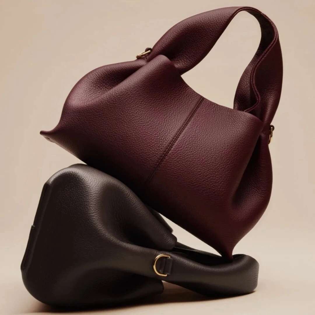 2025 New Women's Shoulder High Quality Lychee Pattern Leather Cloud Bag Designer Fashion Handbag