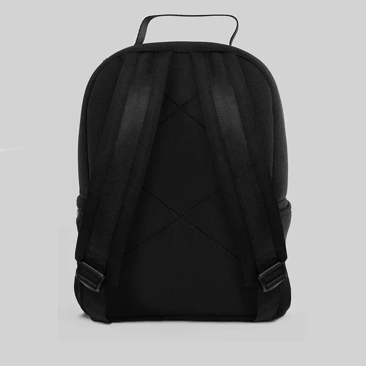 Ship from US AI0Matte Neoprene Black Slim Fit Backpack with Front Pouch ParentChild Travel Bag School 250304FBB