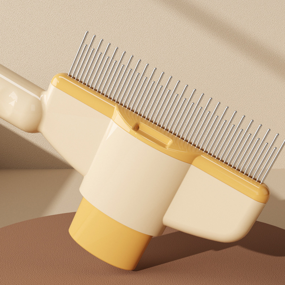 Self Cleaning Slicker Brush with Release Button Dog Deshedding Brush Hair Remover Comb Deshedding Tool for Dogs & Cats