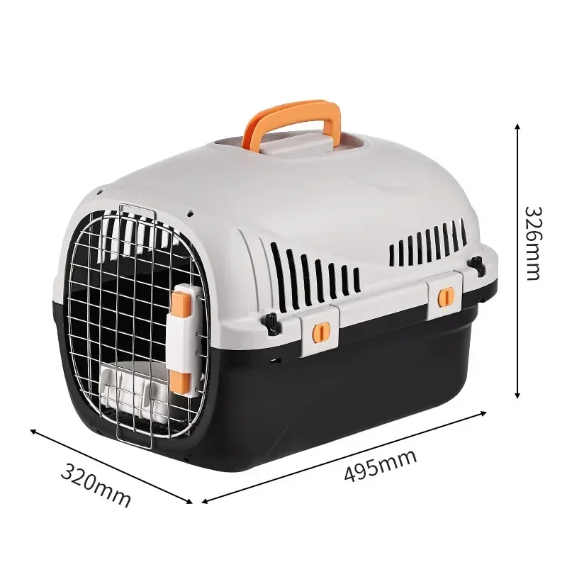 Portable Pet Cats Carrier Box for Travel Outdoor Air Transport with Bowl Piddle Pad Breathable Pet Space Box Cage Pet Supplies