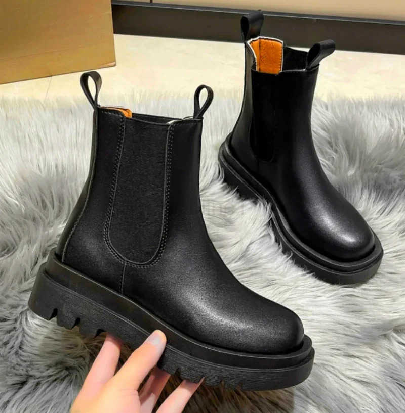 Wen Boots Hot Luxury Thick Sole Boots Wen Flat Casual Boots High Quality Fion Shoes for Wen Zapatos De Mujer Z250304