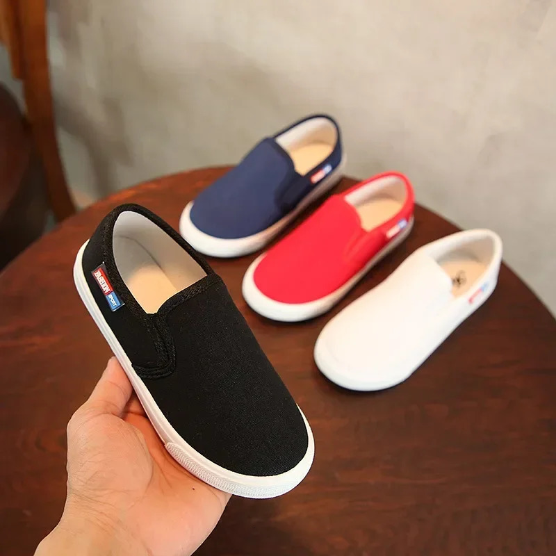 School Children Canvas Shoes Fashion Unisex Kids Casual for Boys Girls Childrens Sneakers Soft Breathable AllMatch White 250303