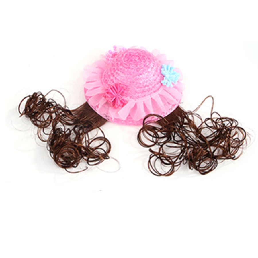 1pcs Dog Accessories Pet Accessories Pet Princess Hat Sun Hat Teddy Xishi Wig Hat