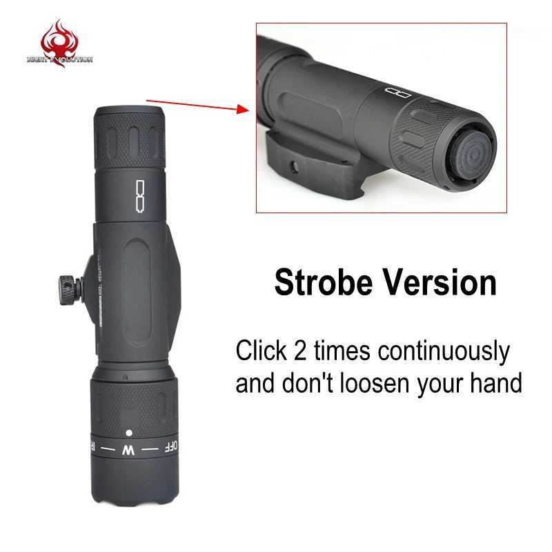 Night Evolution WMX200 Weapon Tactical Gun Light D Rma Flash Flashing Infrared Light for Picatinny Railway Spotlight Hunting SF PistonsXJ250303