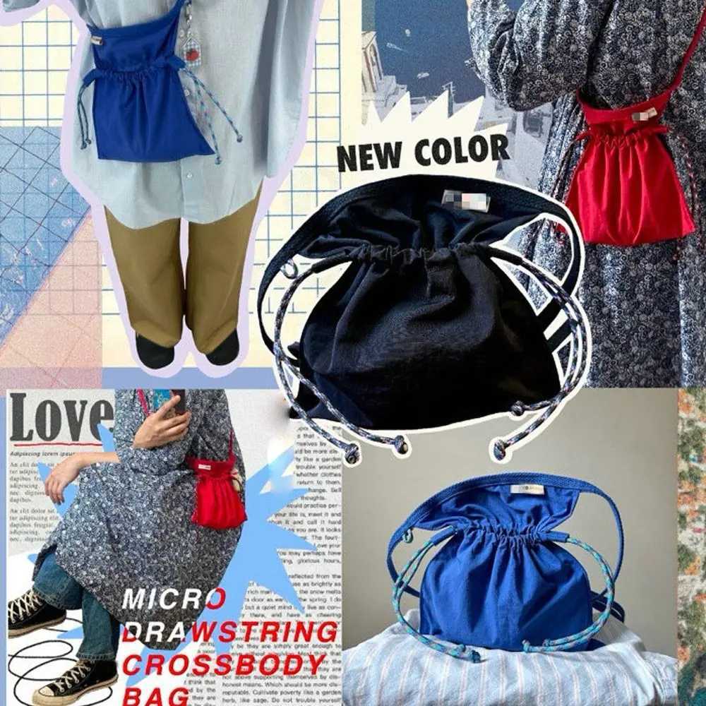 Casual Messenger Bag New Trendy Nylon Black Color Phone Bag Red Color Crossbody Bag Travel Z250303