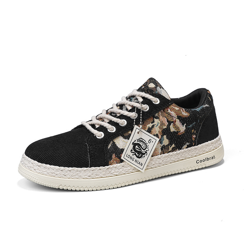 2025 Spring Original Fashion Pattern Canvas Breathable Famous Designer s New Sports And Leisure Linen Cloth Niche Running Shoes