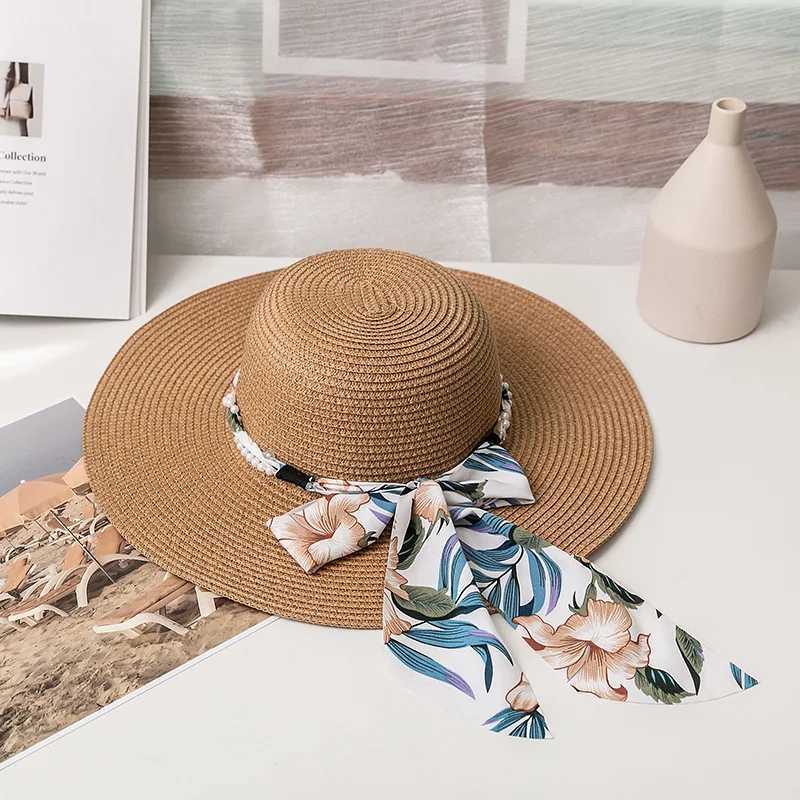 2023 Fashion Bohemia Cowboy Hat for Women Floppy Beach Hats Summer Sun Str Hats Ladies UV Protection Hat Panama Hat WholesaleXJ250304