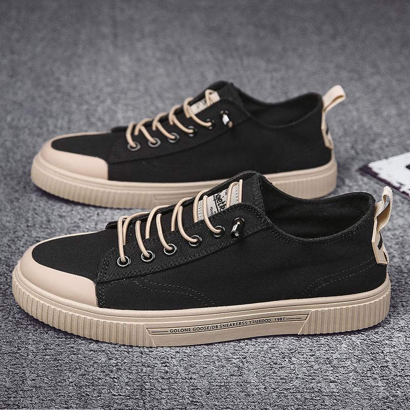 Low Cut Canvas Breathable Trendy High-quality Men's Board Shoes 2025 Spring New Designer Shoes Multifunctional Fashionable Board Shoes Korean Cas