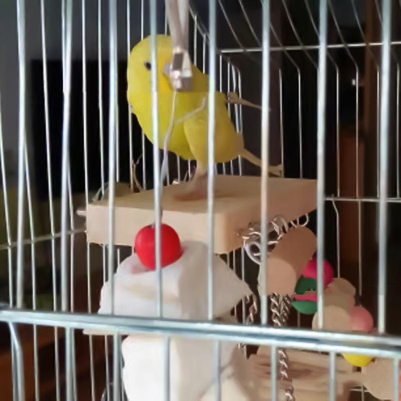 Parrot Swing Perch Bird Perches Swing With Climbing Ladder Parrot Chew Toys For Parakeets Cockatiel Lovebirds Conures Budgie