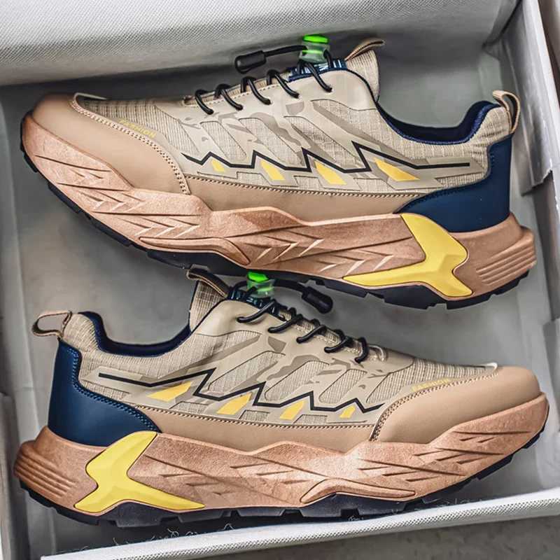 Mens Sports Shoes Cushioned Breathable Outdoor Lace Up Running Shoes Comfortable New Lightweight Casual Shoes for MenC250304