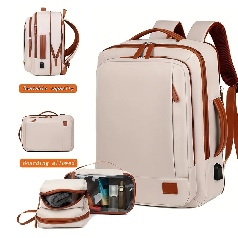 Ship from US Scalable large capacity backpack with laptop durable Oxford travel school 250304FBB