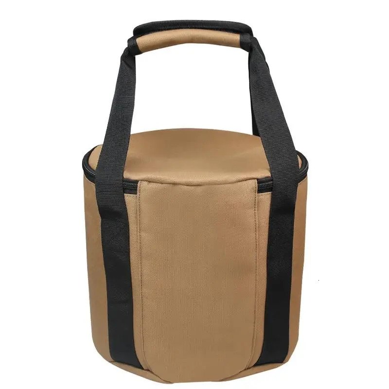 Ship from US Multifunctional Portable Dutch Oven Canvas Storage Pouch Bags Cooking Utensils Organizer for Outdoor Activities BBQ 250304FBB