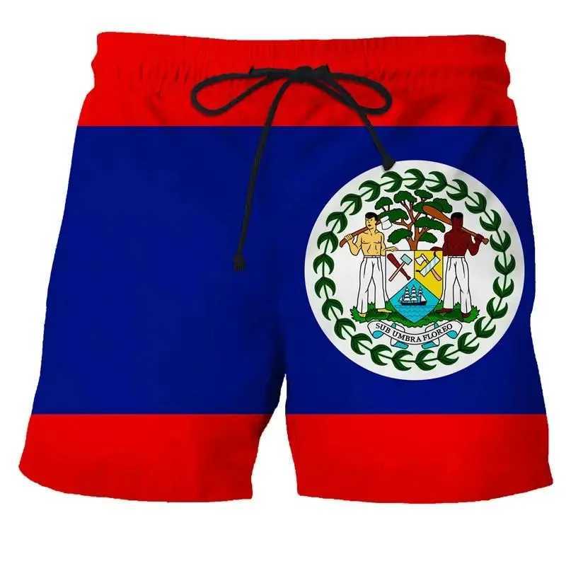 Summer Mens Swimsuit Spain Flag Print Surfing Board Beach Shorts New Fashion Oversized Trunks Sportwear Briefs Boy Short PantsT250304
