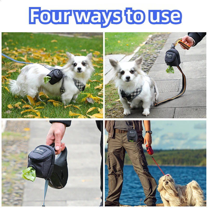 Dog Poop Bag Dispenser Hangingable Dog Poop Bag Holder Poo Bags Dispenser Clean Pick Up Tools Pet Accessories Pet Supplies