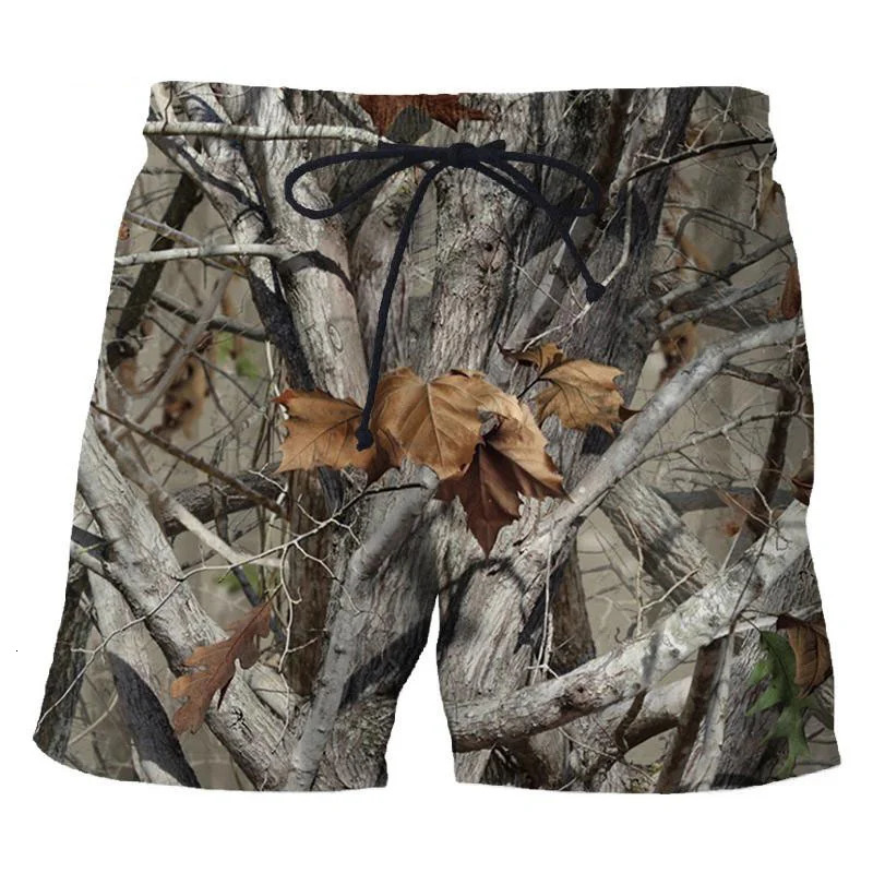 Camouflage Leaves Mens Beach man swimsuit Shorts 3d Printed Camo Fashion Board big size swimwear men swimming trunk 250224