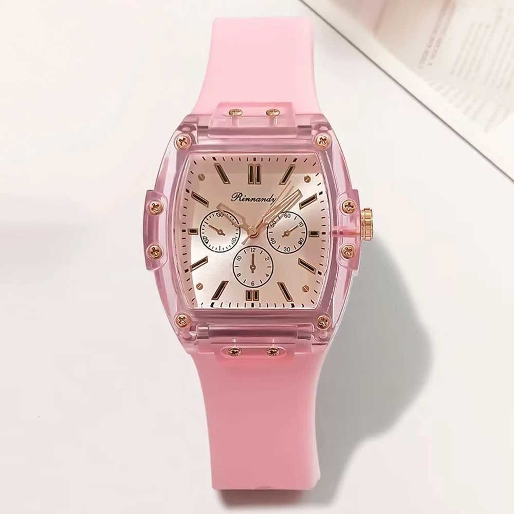 New Fashion Women es Casual Sile Wine Barrel Shed Women Quartz Simple Student Wrist Womens ClockXJ250304